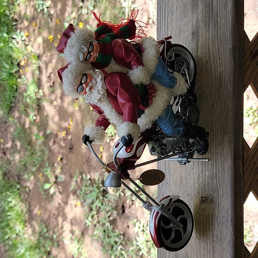 NOT INCLUDED IN SALE !!! SANTA AND MISS CLAUS ON A MOTORCYCLE
